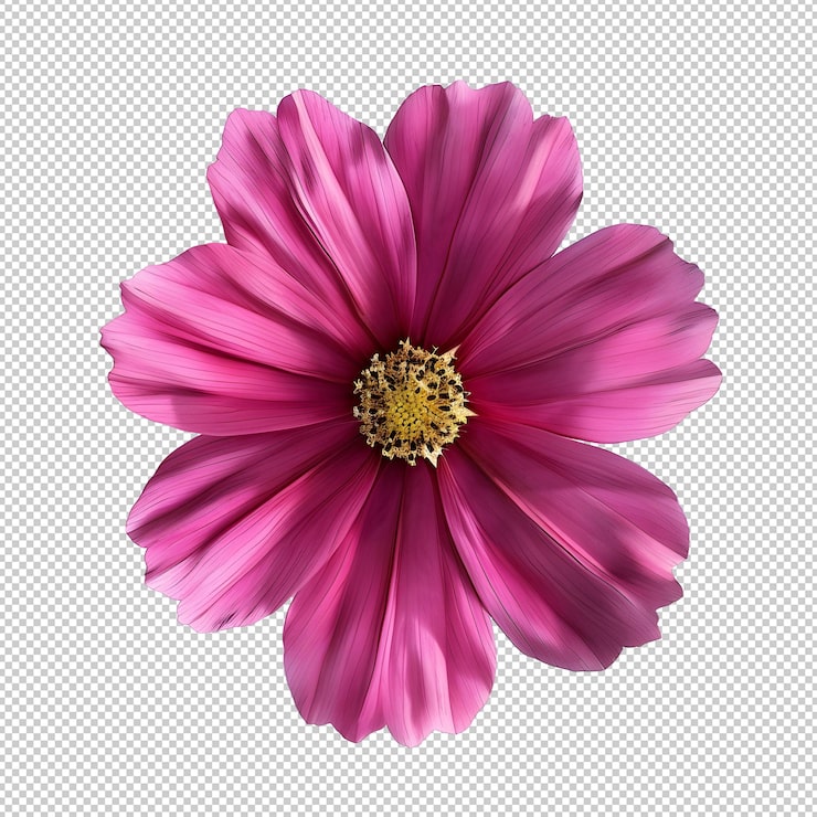 PSD la flor del cosmos rosa aislada