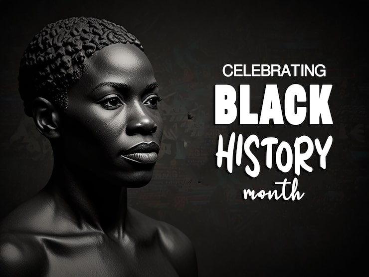 PSD fondo de historia del mes negro con archivo editable