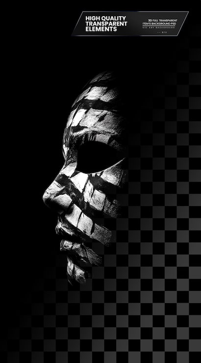 PSD fotografía en blanco y negro de un resumen sobre un fondo transparente