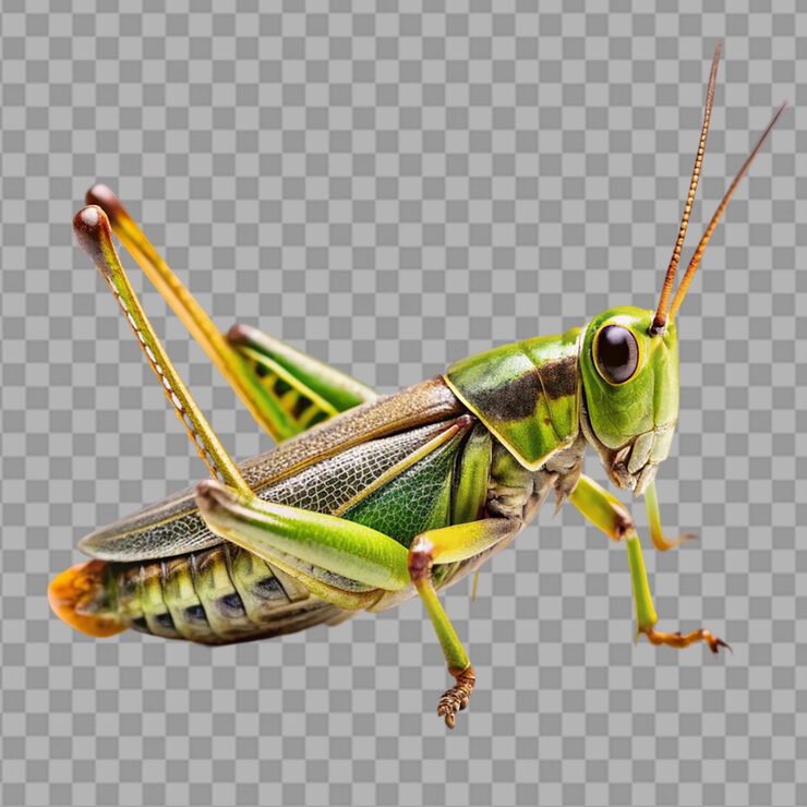 PSD gafanhoto isolado em fundo transparente