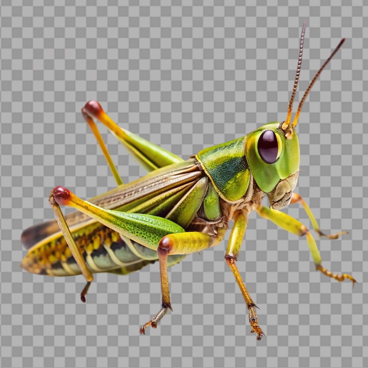 PSD gafanhoto isolado em fundo transparente