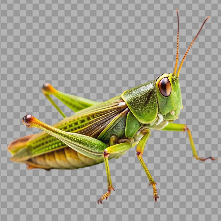 PSD gafanhoto isolado em fundo transparente