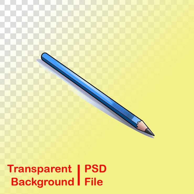 PSD gambar pensil vektor transparan kualitas hd