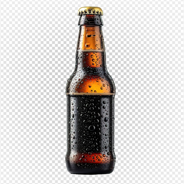 PSD garrafa de cerveja isolada em fundo transparente garrafa de cerveza png generativa ai