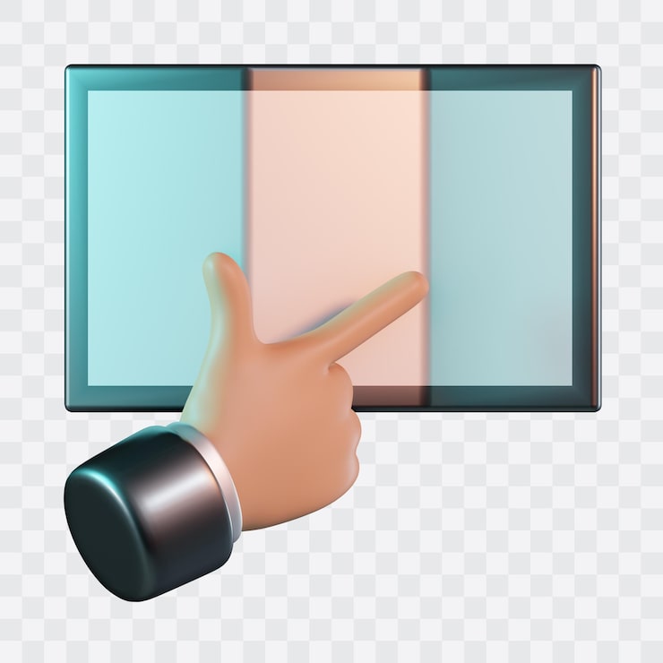 PSD gesto de la mano mirando en el mapa icon 3d