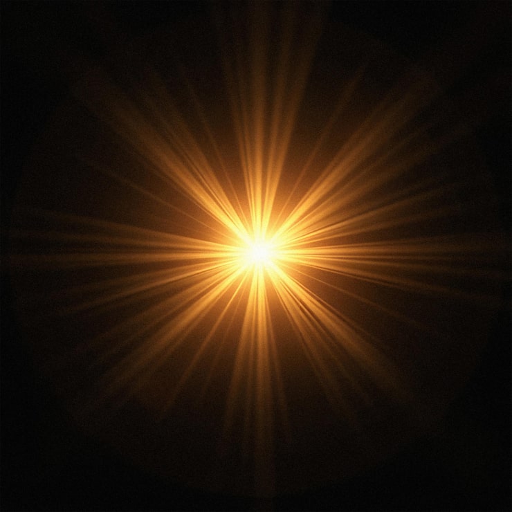 PSD golden sunburst una radiante explosión de luz y energía