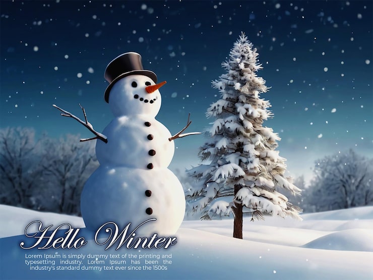 PSD hallo hintergrund im winter
