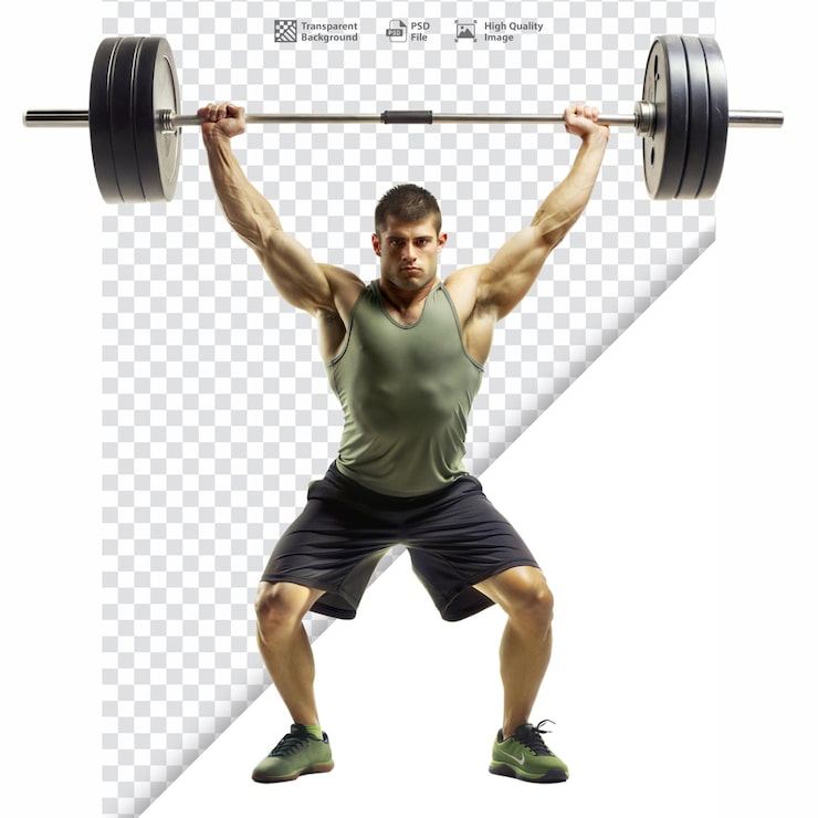 PSD hombre levantando pesas en un gimnasio