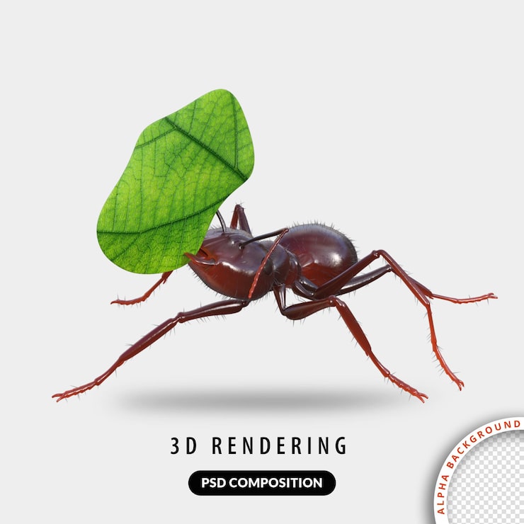 PSD hormiga modelos 3d