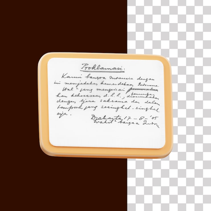 PSD icône 3d de document de proclamation.