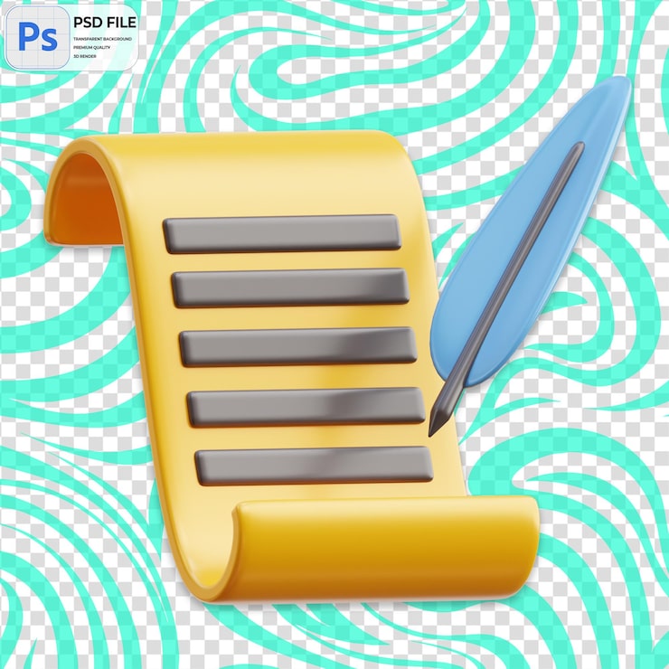 PSD icône d'illustration de rendu de scénario de film 3d png isolé