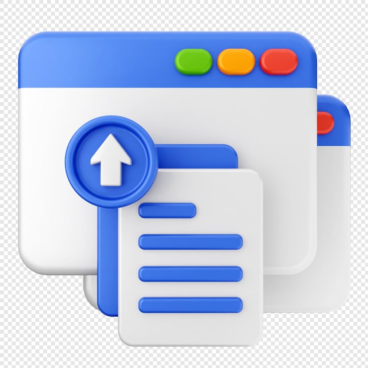 PSD icône de site web 3d