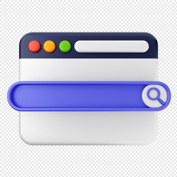 PSD icône de site web 3d