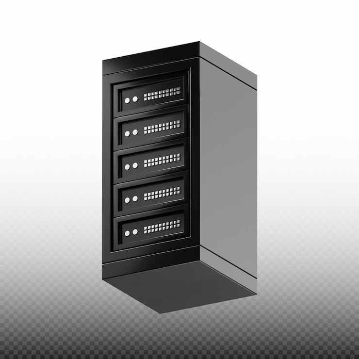 PSD icono 3d rack de servidor
