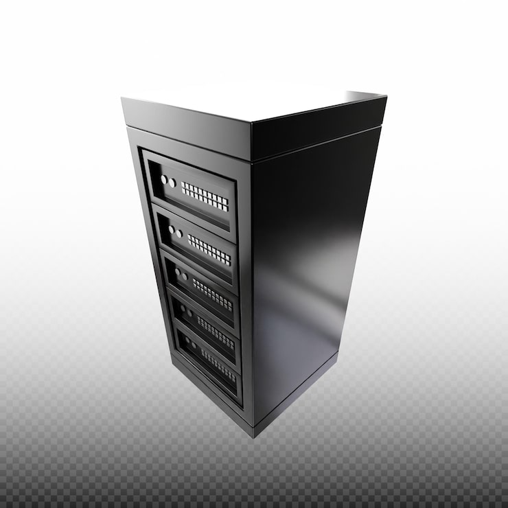 PSD icono 3d rack de servidor