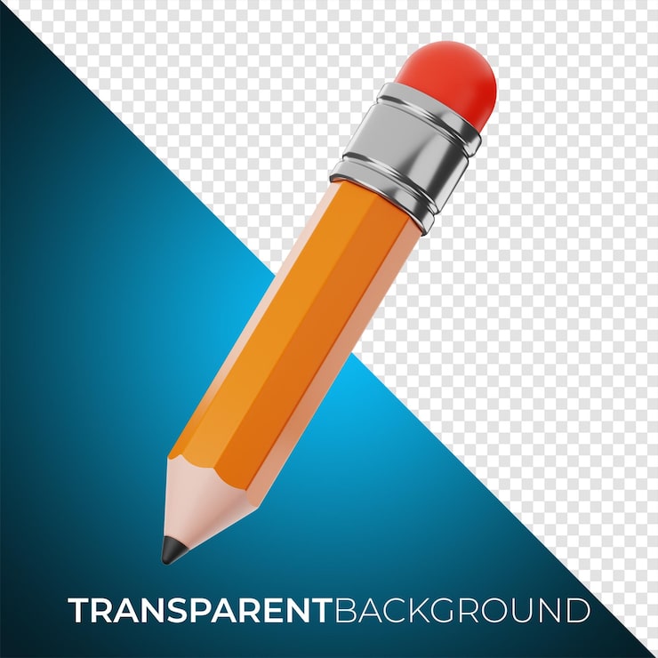 PSD icono de lápiz premium representación 3d sobre fondo aislado png