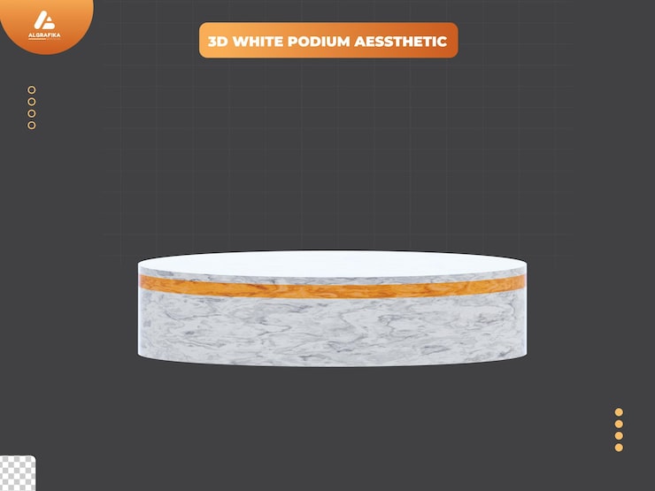 PSD icono de podio en solitario en 3d