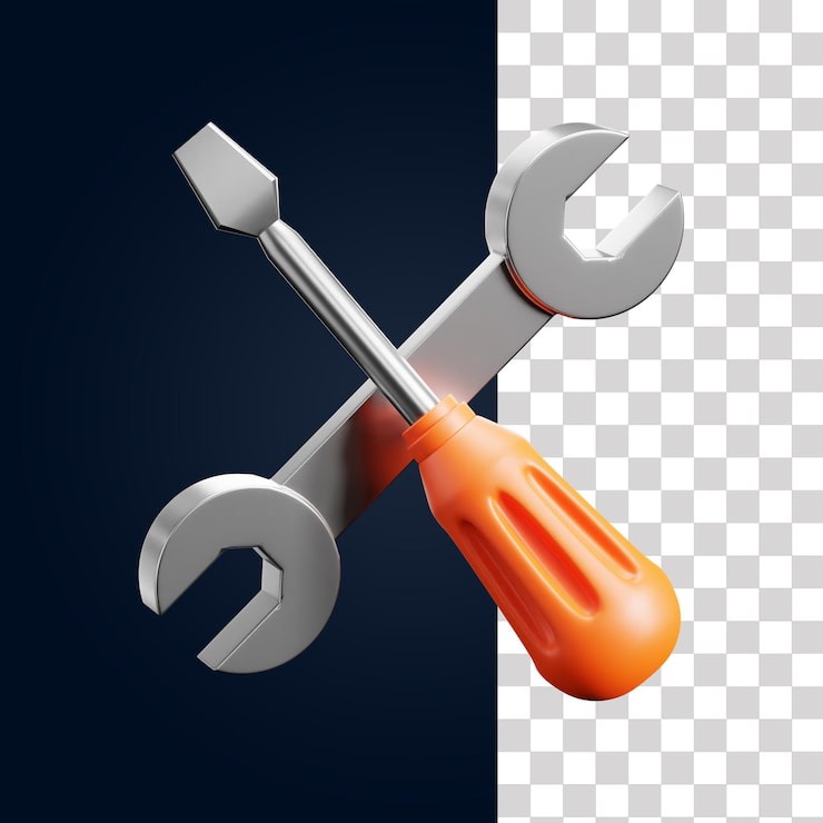 PSD ilustração de configuração 3d