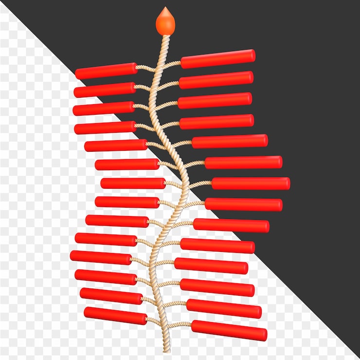 PSD ilustración en 3d de diwali