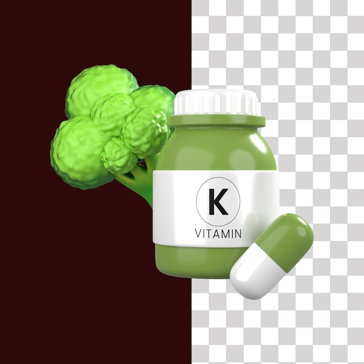 PSD ilustración en 3d de la vitamina k