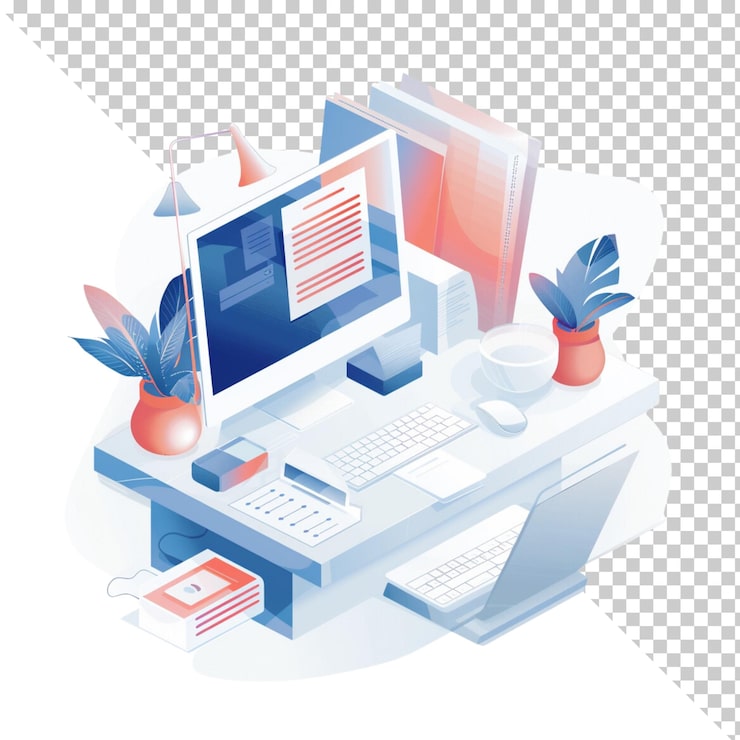 PSD ilustración de datos aislados en un fondo transparente