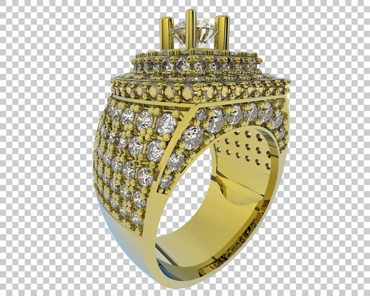 PSD ilustración de renderización 3d de joyas aisladas en el fondo
