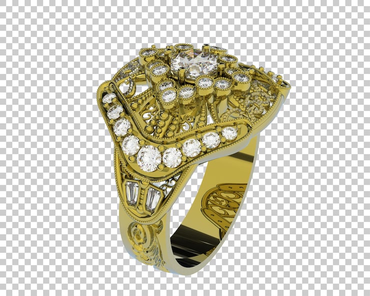 PSD ilustración de renderización 3d de joyas aisladas en el fondo
