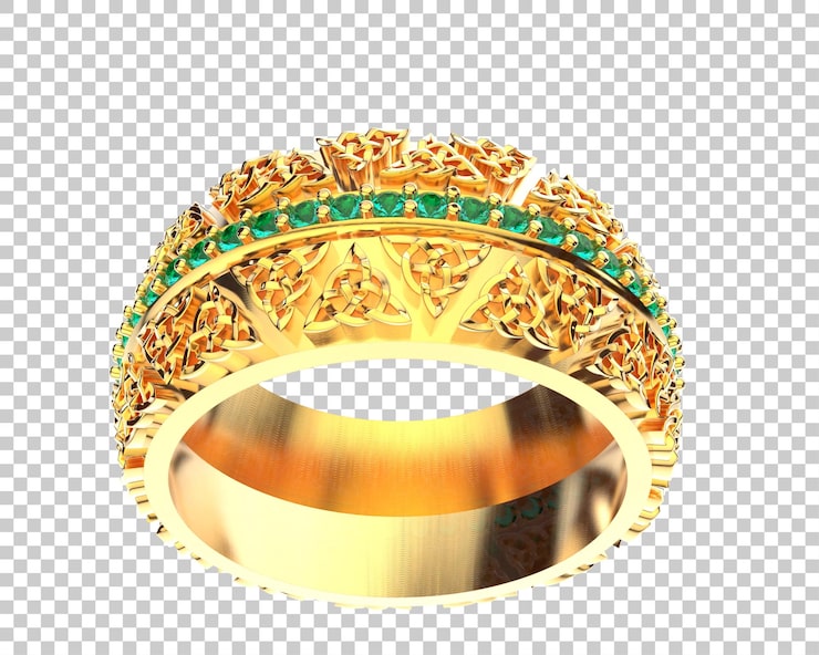 PSD ilustración de renderización 3d de joyas aisladas en el fondo