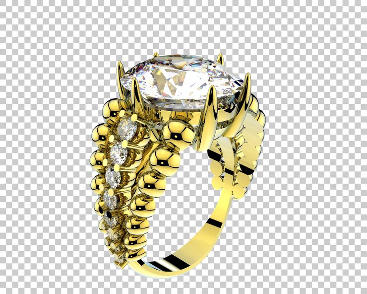 PSD ilustración de renderización 3d de joyas aisladas en el fondo