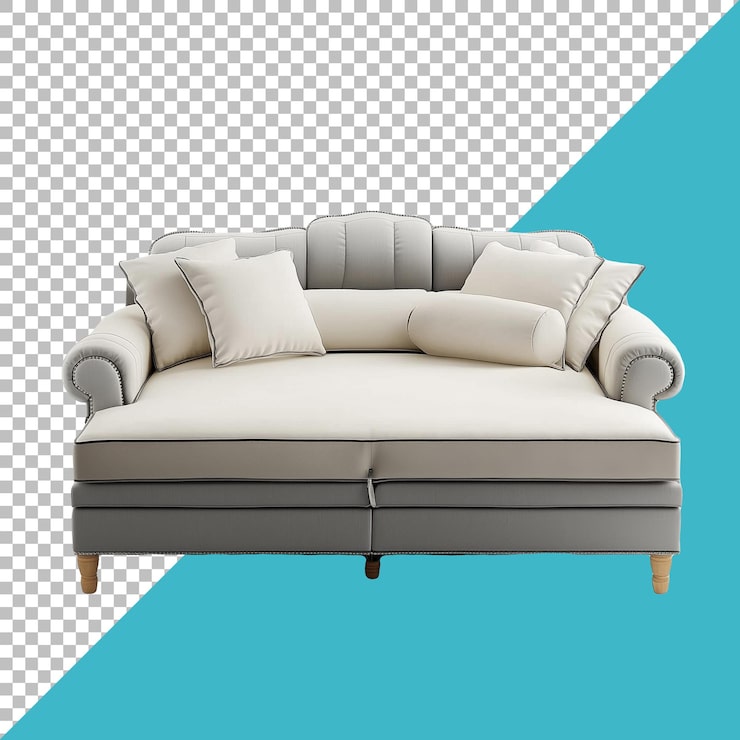 PSD imagen transparente de alta calidad del estilo sleeper del sofá