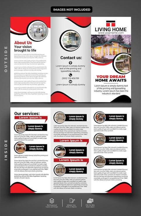 PSD immobilien-trifold-broschüre