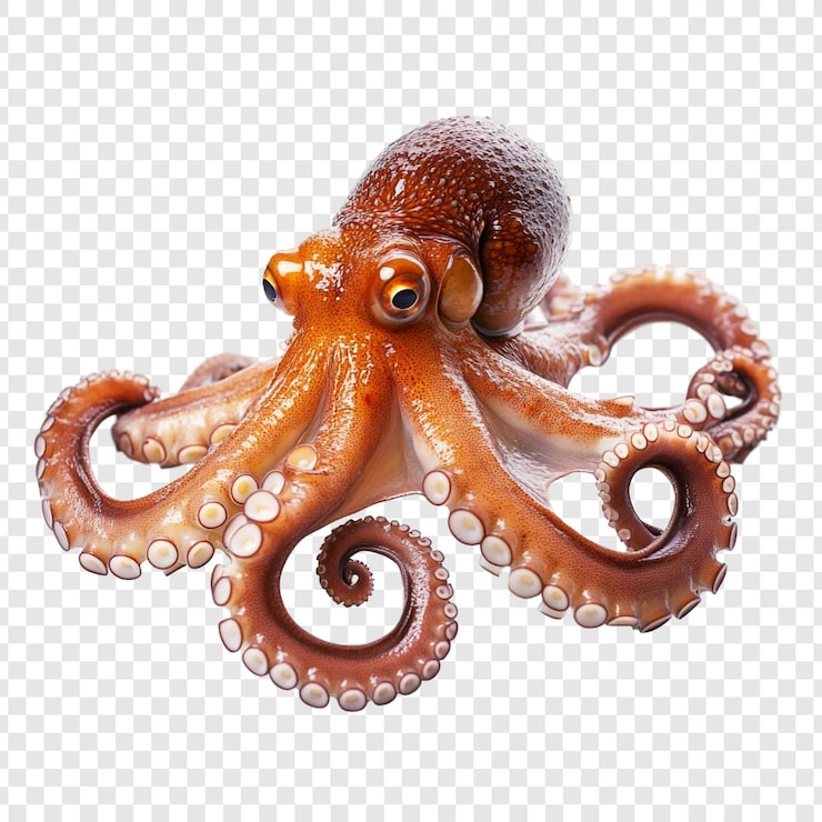 PSD un impresionante primer plano de un pulpo