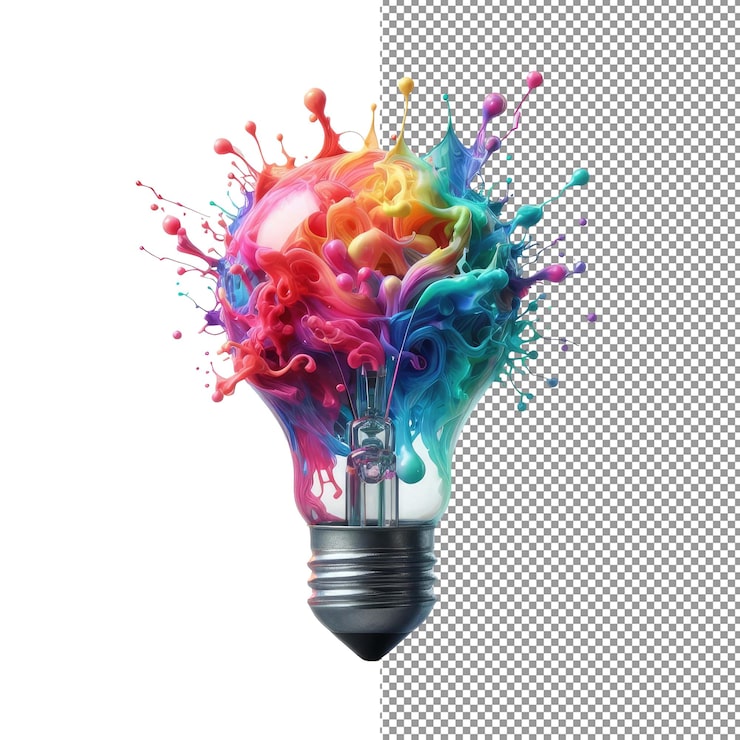 PSD la innovación de los arco iris aislados en png splendor