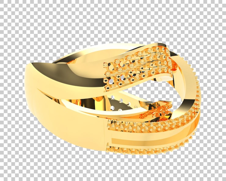 PSD joyas en la ilustración de renderizado 3d de fondo transparente