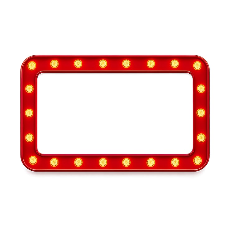 PSD letrero de neón rojo con luces