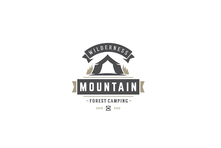 PSD logo für wildniscamping in bergen und wäldern