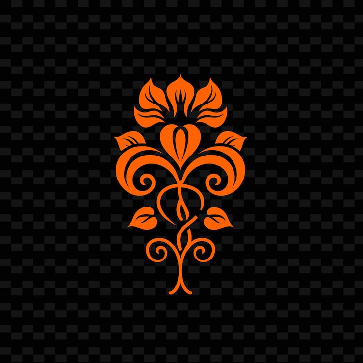 PSD logo monogram nasturtium cerah dengan desain vektor kreatif deco koleksi alam