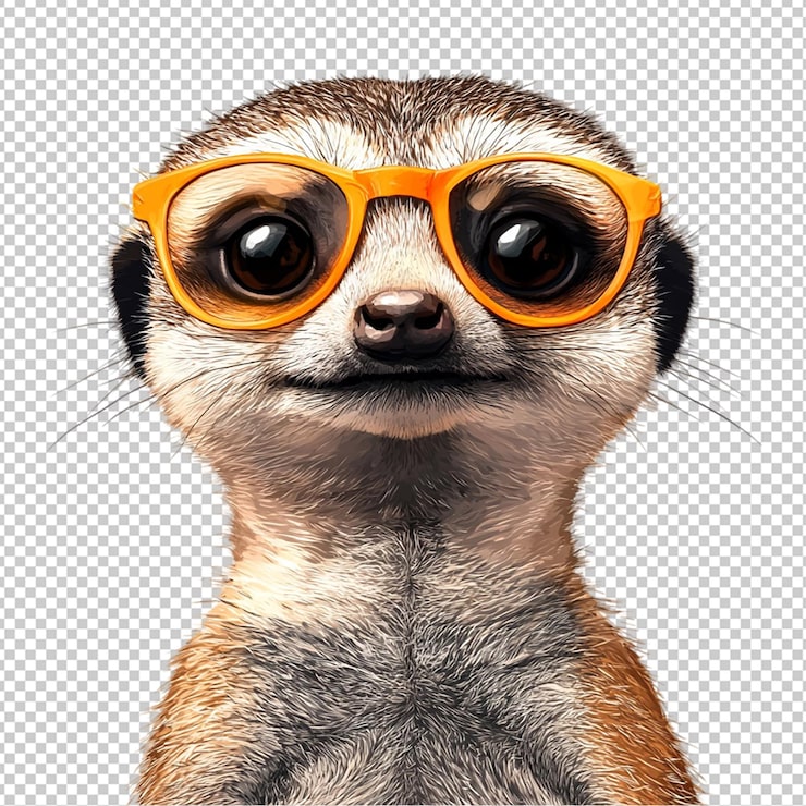PSD lustiger meerkat isolierter durchsichtiger hintergrund