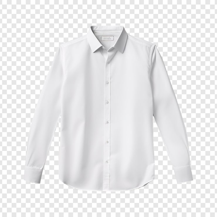 PSD männerhemd-mockup auf durchsichtigem hintergrund