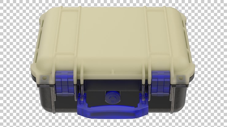 PSD maleta isolada em fundo transparente ilustração de renderização 3d