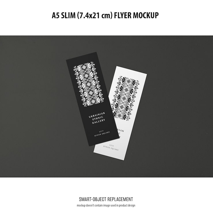 PSD maqueta de flyer a5 slim