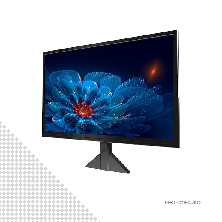 PSD maquete de monitor de tv de tela plana