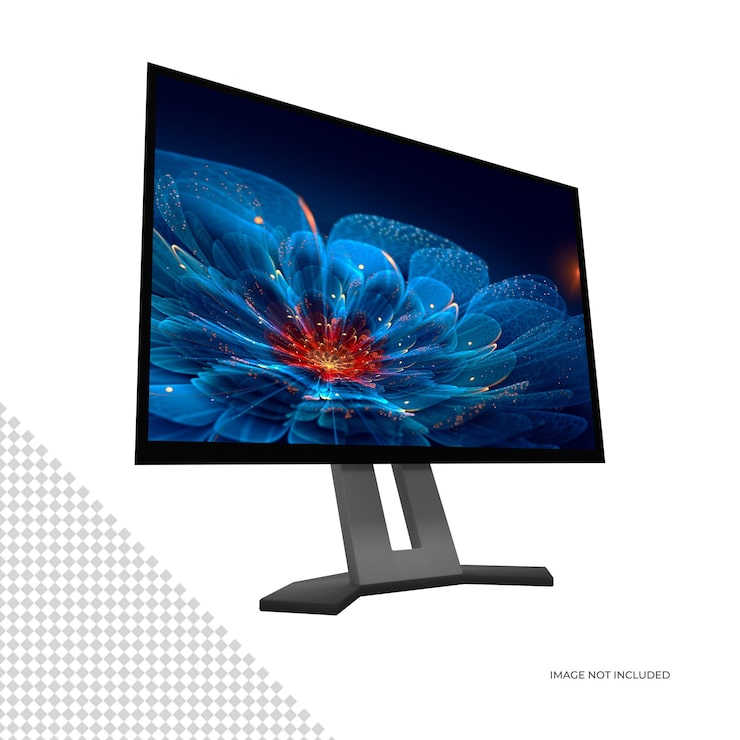 PSD maquete de monitor de tv de tela plana