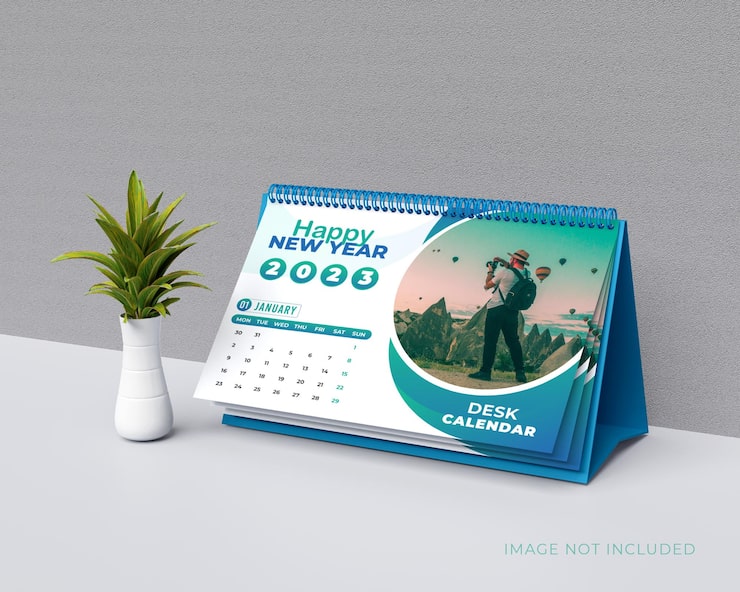 PSD maquette de calendrier de bureau