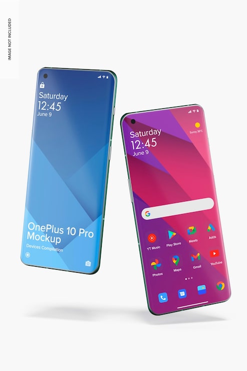 PSD maquette oneplus 10 pro, flottante