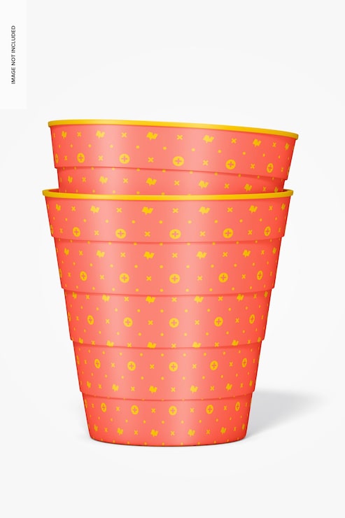 PSD maquette de poubelles, empilées