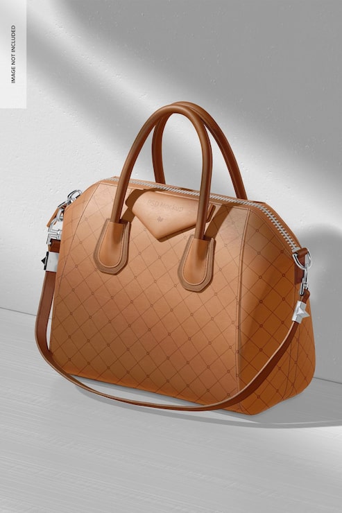 PSD maquette de sac en cuir pour femme