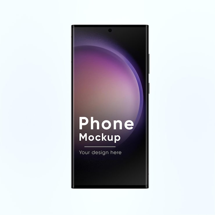 PSD une maquette de samsung s23 ultra sur fond blanc