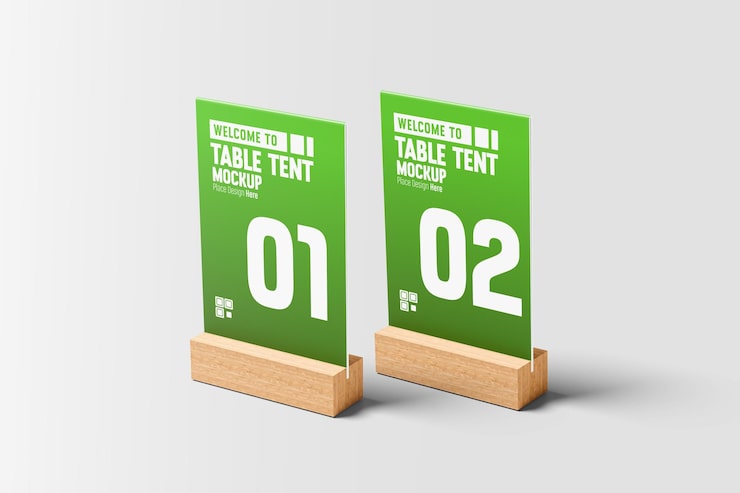 PSD maquette de tente de table