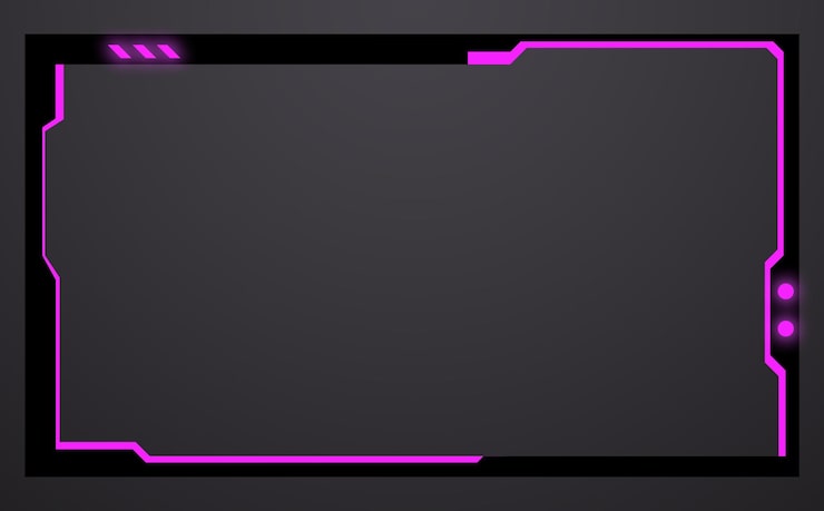 PSD el marco de superposición de cyberpunk neon pink twitch stream